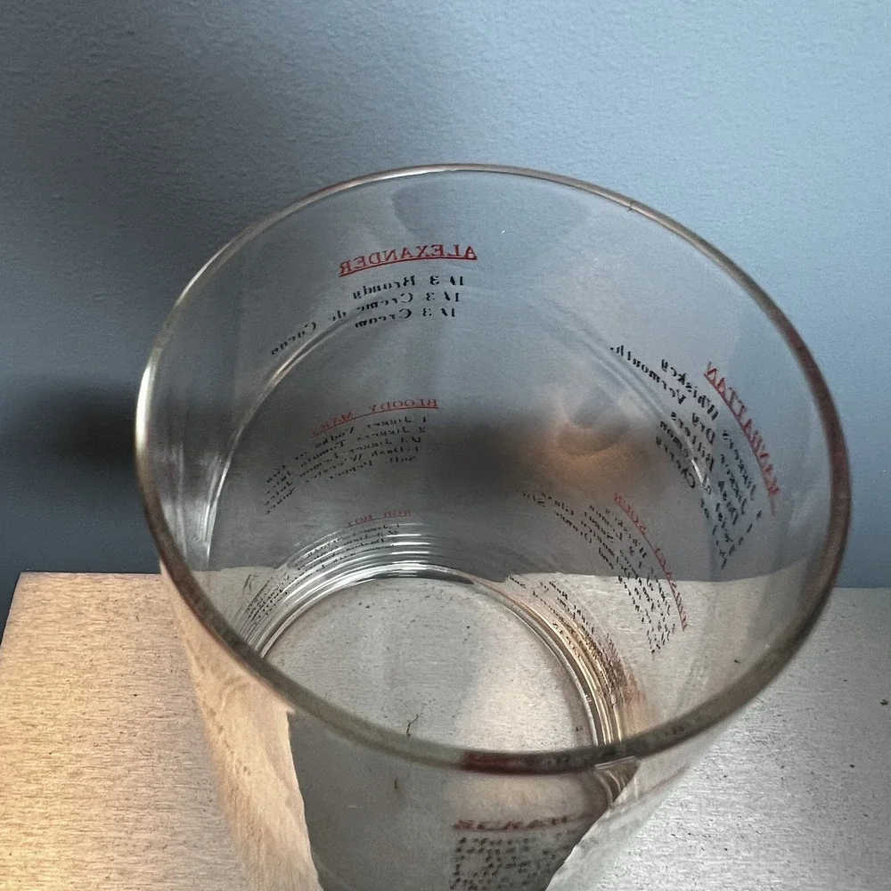 Vintage Mix'n Pour-O-Matic Electric Cocktail Shaker Glass Recipe Carafe Black